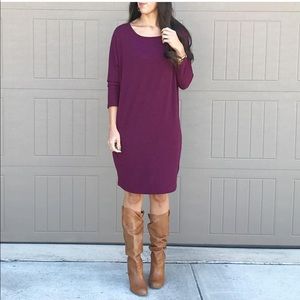 Wine colored dress